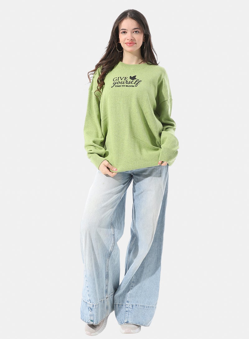 Andora Ribbed Neck & Cuffs Relaxed Fit Pullover - Image 5