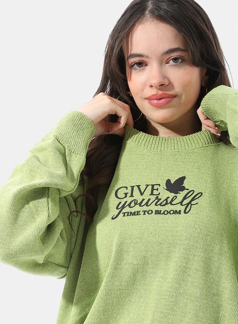 Andora Ribbed Neck & Cuffs Relaxed Fit Pullover - Image 4