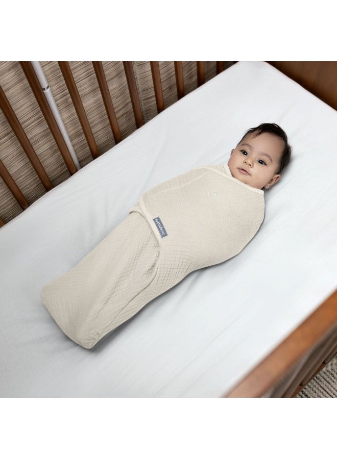 ingenuity سوادل مي من إنجينيتي - سواتل أصلي من موسلين، 1.5 توغ، عبوة واحدة، 0-3 أشهر - كريمي - Image 2