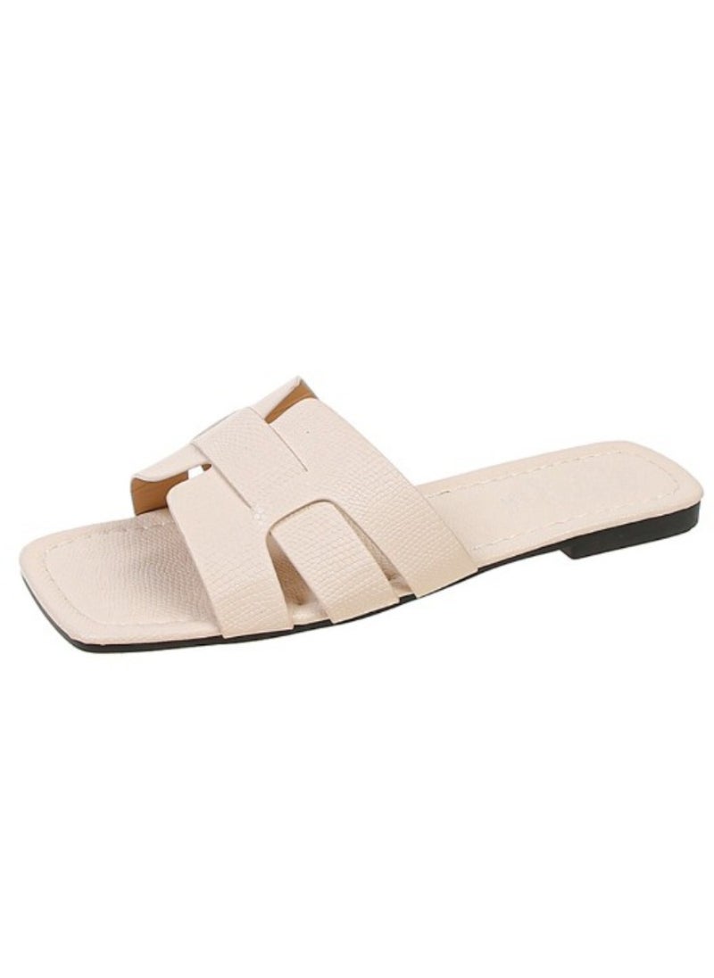 Rup Art PU Leather Female Fancy Solid Color Women Slippers Girls  - Image 1