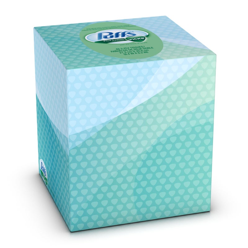 Puffs Plus Lotion with The Scent Of Vicks Facial Tissues, 6 - Count (Packaging May Vary) - Image 2