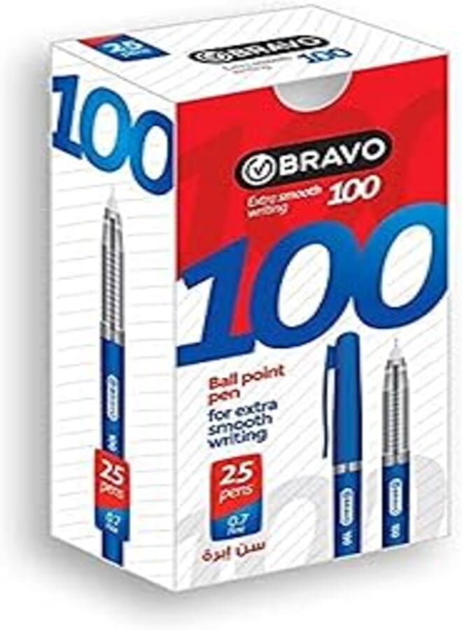 قلم حبر جاف ساسكو برافو 100-25 - أزرق