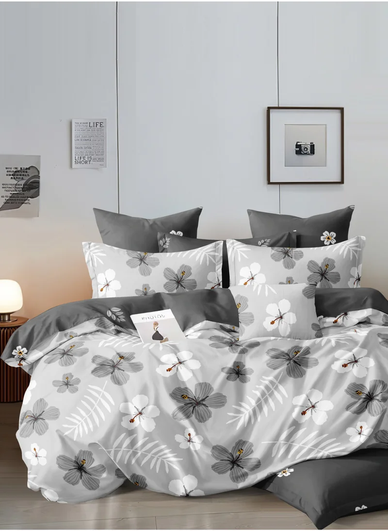 Donetella Duvet Cover Set 4-Pcs Single Size Printed Bed Set With 1 Duvet Cover(160 x 220 CM) 1 Fitted Sheet 1 Pillow Sham And 1 Pillow Case (Without Filler),Star Dust