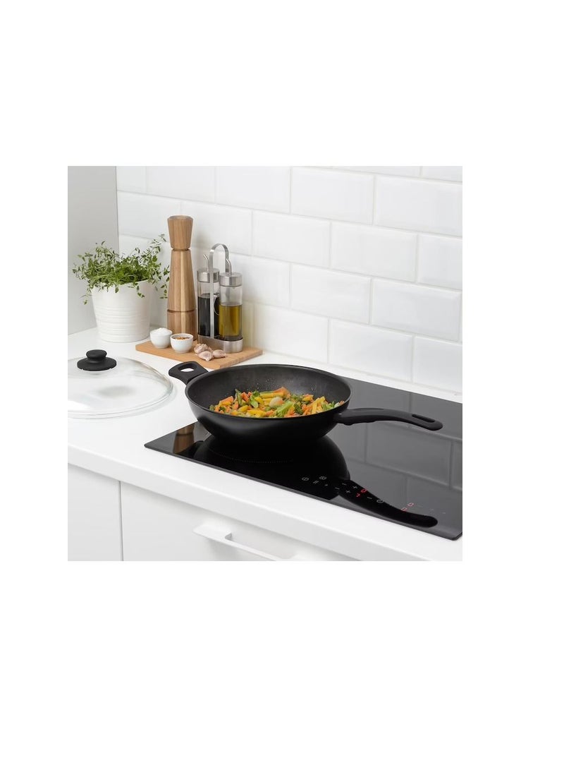 Wok with lid, black28 cm - Image 2