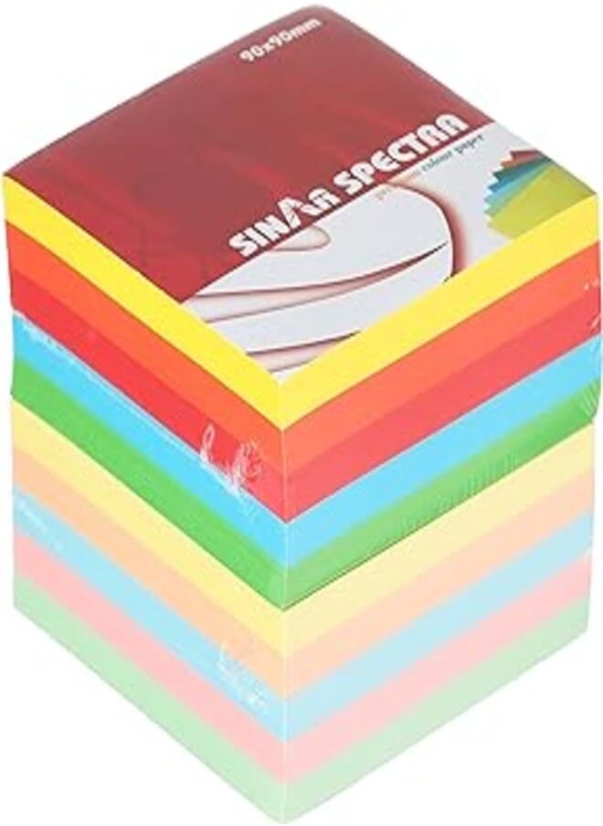 SINAR SPECTRA Sinar Spectra Cube memo rainbow 10 colros with glue 90x90x90mm 