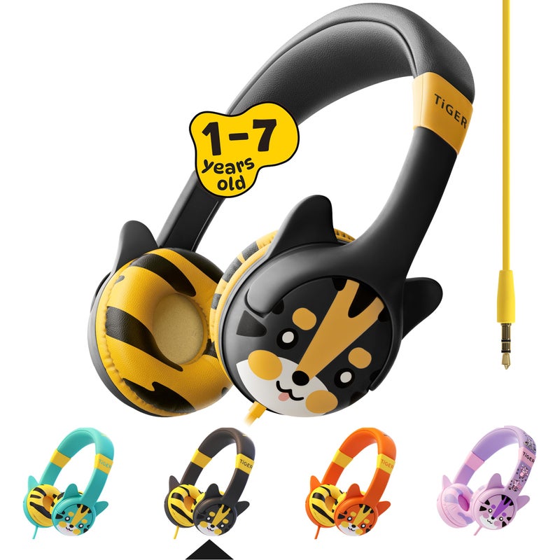 Kidrox Wired Toddler Headphones for 1-7 Years Old — 85dB Volume Limited Baby Headphones for Plane and Car Travel — Children Headset for Airplane, iPad and Tablet, Kids Headphone with Cord for Children - Image 1