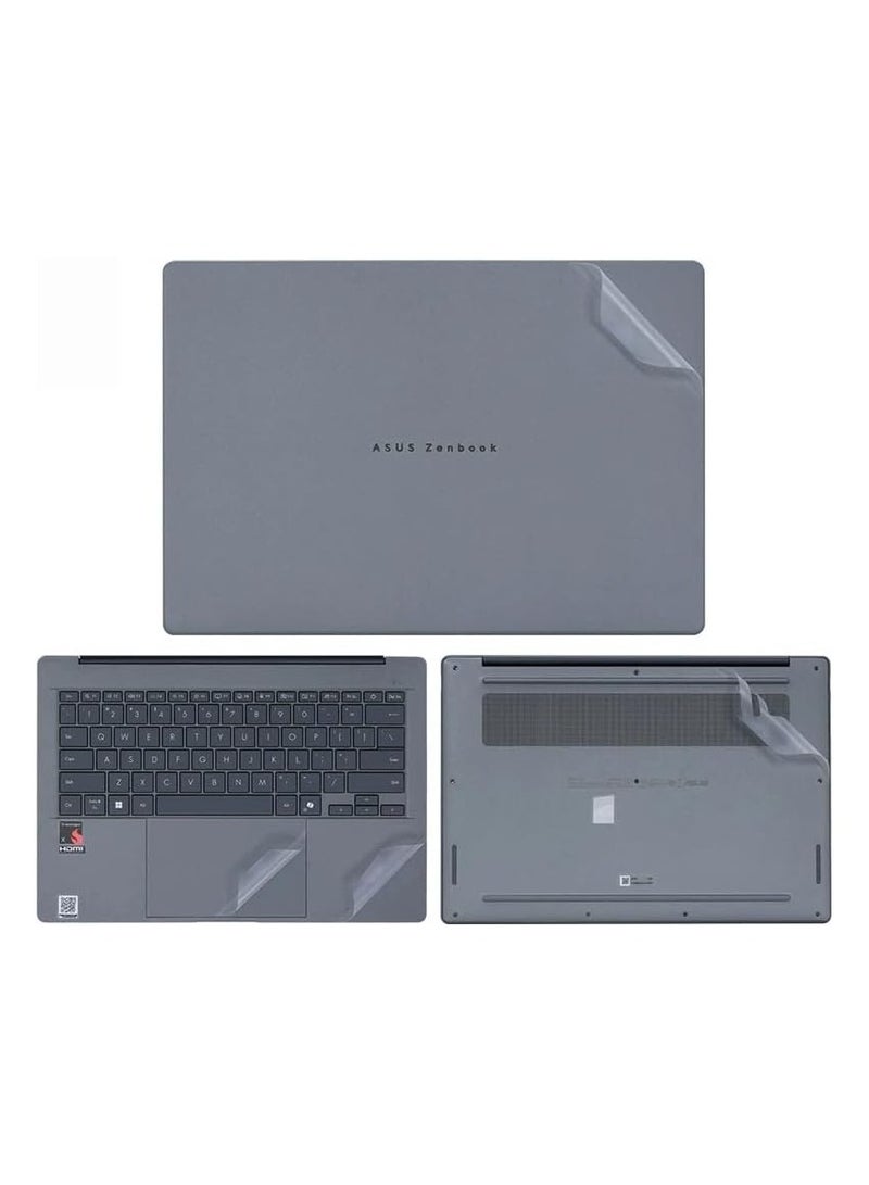 Laptop Sticker Case Compatible Asus ZenBook 14 OLED 2025 UX3405C 14 inch Scratch Resistant Sticker Triple Sided Laptop Film Laptop Film