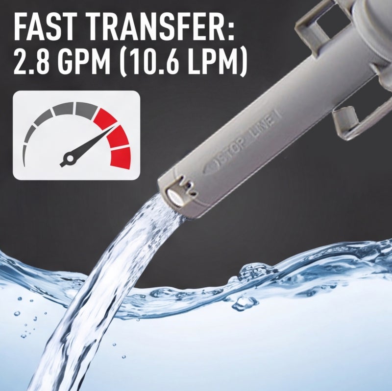 12V Fuel Transfer Pump Cordless AA Battery Powered Portable Diesel Pump - Horizontal Design For Barrels - Multi-Liquid Electric Gasoline Pump for Farm Garage Worksite - Image 3