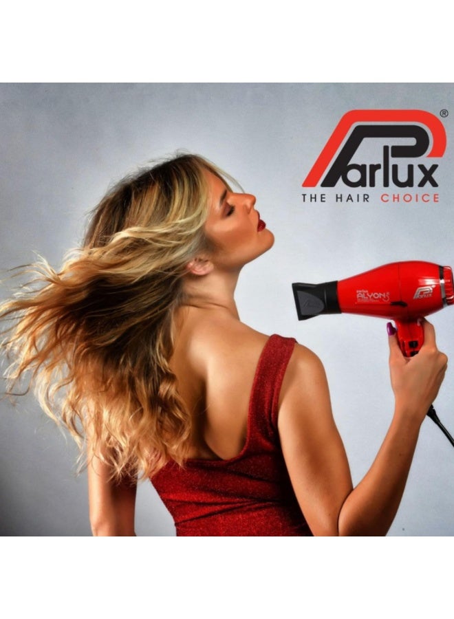 Parlux ALYON Hair Dryer Air Ionizer Tech [European Plug 220V] Red 1unit - Image 2
