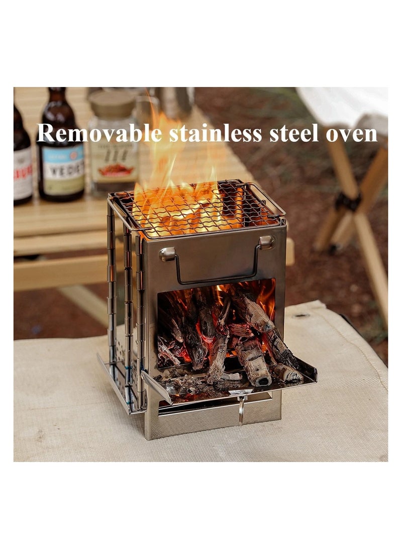 Grill BBQ Camping Picnic Charcoal Stove Outdoor Barbecue Rack  - Image 4