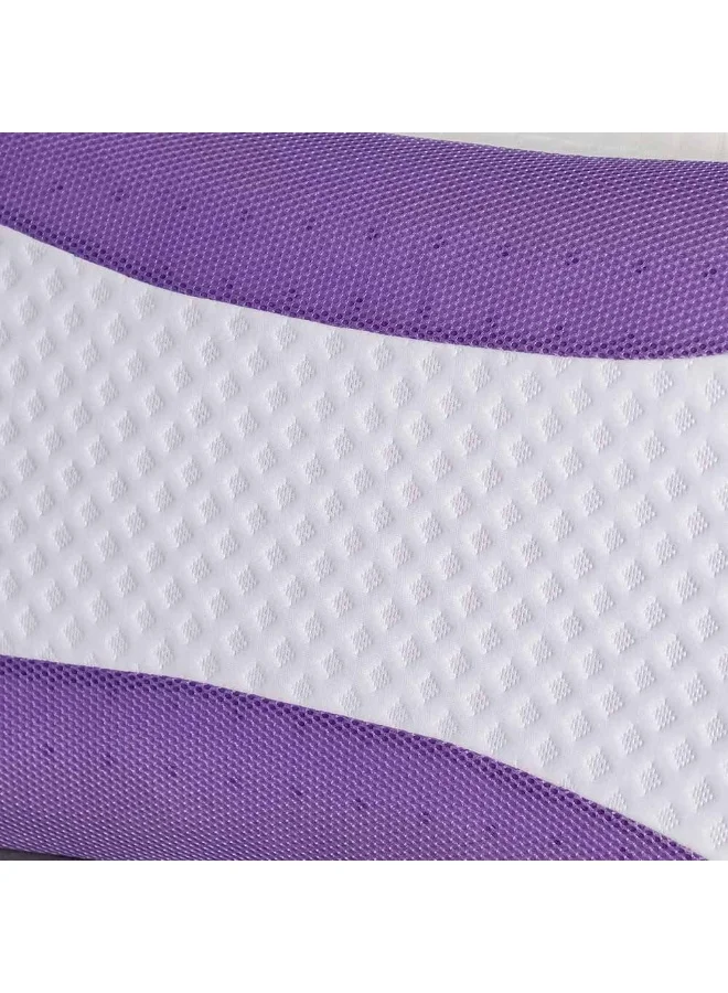 دانوب هوم Repose Double Jacquard 3D Mesh Aroma Pillow Aromatherapy Sleep Pillow for Relaxation Soft, Breathable, Ergonomic Support for Neck And Shoulders Perfect for Restful Sleep 60X40X12Cm