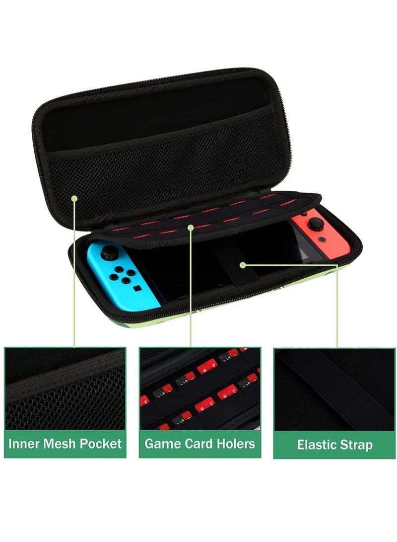 KASTWAVE Storage Bag Case for Nintendo Switch Game Console, Cartoon Avocado Hard Portable Travel Carry Case with 12 Game Card Slots, Inner Storage Bag - Image 5