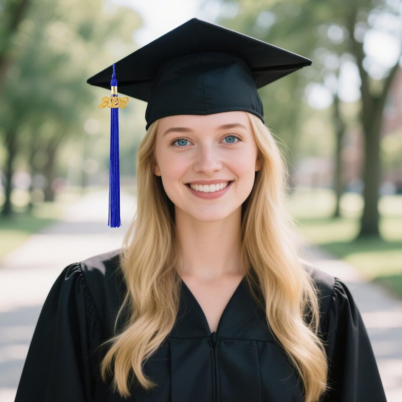 RHOttbiy 2026 Graduation Tassel, 2026 Tassel Graduation, 2026 Tassels for Graduations Cap with 2026 Year Gold Charms for Graduate Cap,Blue Graduations Tassels for Class of 2026 Graduate Ceremonies Accessories - Image 2