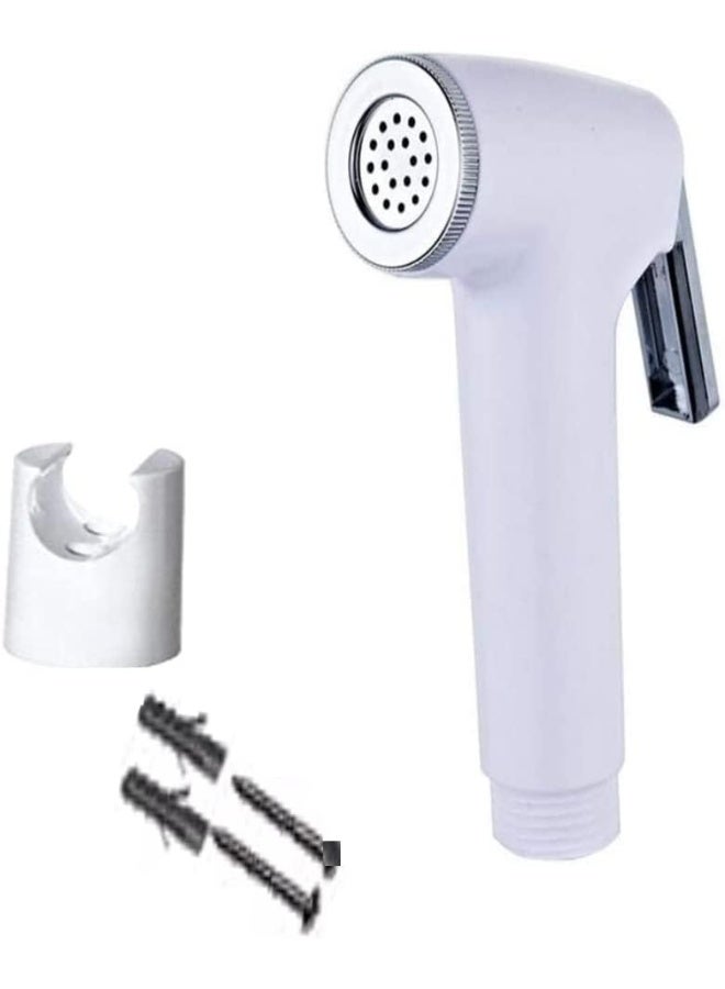 Royal Apex White Abs Shower Head Mini Handheld Toilet Bidet Spray With Holder Suitable For Toilet Bathroom - Image 1