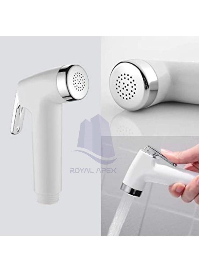 Royal Apex White Abs Shower Head Mini Handheld Toilet Bidet Spray With Holder Suitable For Toilet Bathroom - Image 4