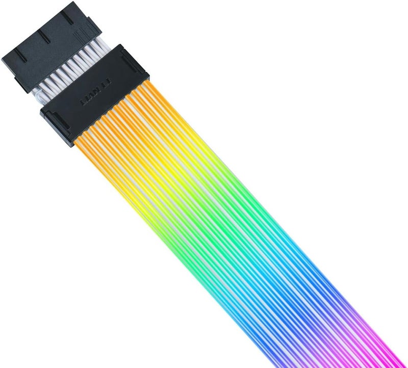 ليان لي كابل تمديد لوحة الأم RGB لاسلكي من Strimer بـ 24 طرفًا – 132 مصباح LED قابل للتحكم، اتصال لاسلكي بتردد 2.4 جيجاهرتز، متوافق مع نظام L-Connect 3، غلاف عالي الجودة (لا يشمل جهاز التحكم اللاسلكي) - Image 4