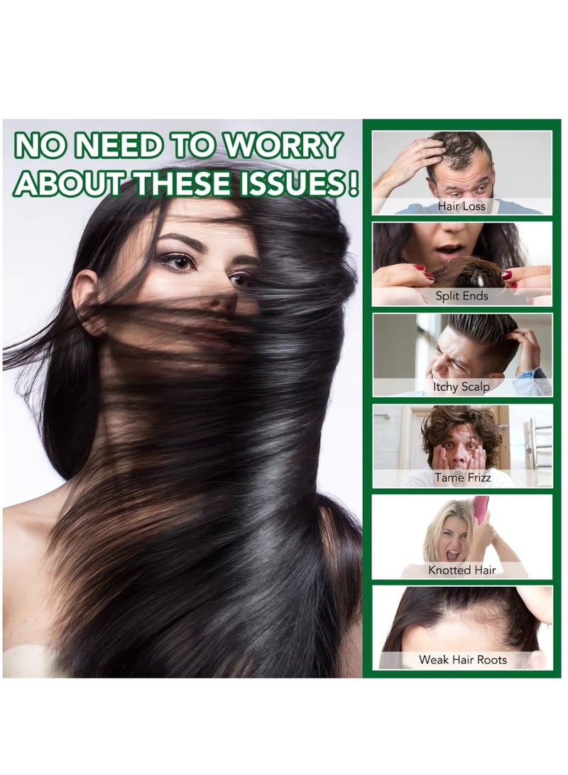 ALIVER 60g Batana Oil Hair Mask Deep Repair Conditioning Batana Oil Strengthens & Nourishes Hair Oil Biotin Deep Treatment Hair Mask to Repair Dry Damaged & Frizzy Hair for All Hair Types - Image 4