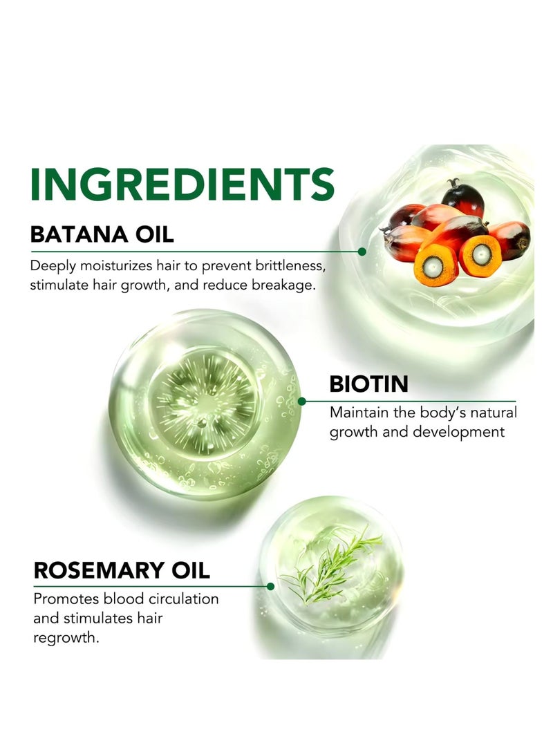ALIVER 60g Batana Oil Hair Mask Deep Repair Conditioning Batana Oil Strengthens & Nourishes Hair Oil Biotin Deep Treatment Hair Mask to Repair Dry Damaged & Frizzy Hair for All Hair Types - Image 5