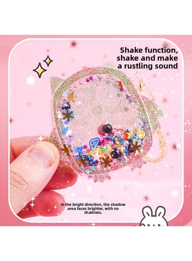 DIY Crystal Drop Plastic Toy Handmade Creative Pendant Keychain Rocking Children's Toys-Color:Princess Pumpkin Car Crystal Gum Drop Shake - Image 4