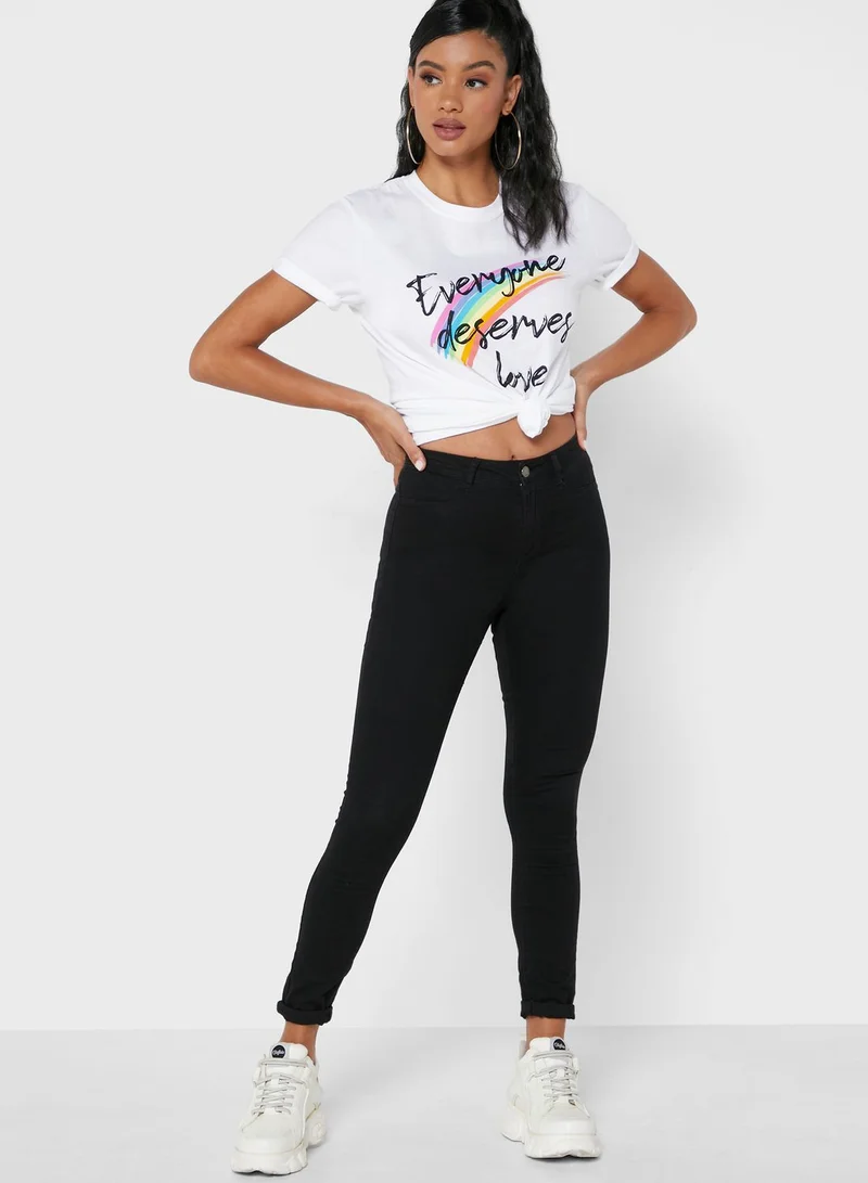 Missguided Oversized Slogan T-Shirt
