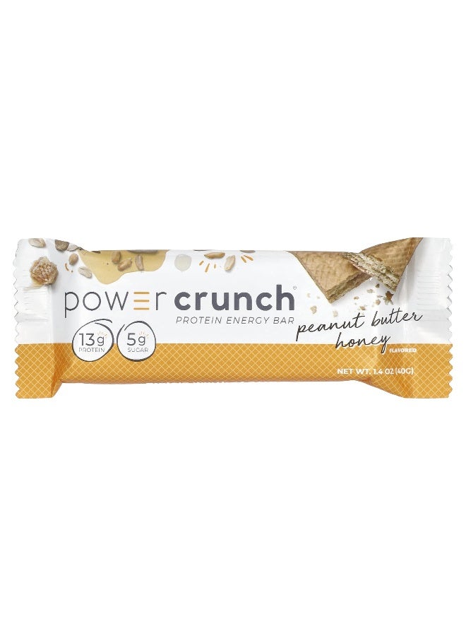 BNRG BNRG, Power Crunch Protein Energy Bar, Peanut Butter Honey, 12 Bars, 1.4 oz (40 g) Each - Image 3