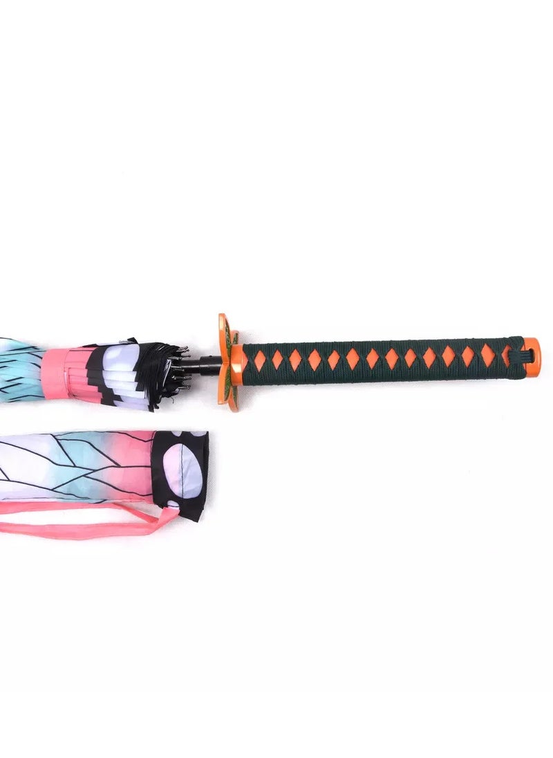 Generic - Anime Demon Slayer Shinobu Kocho Katana Umbrella (Rain And UV Protection) - Image 1