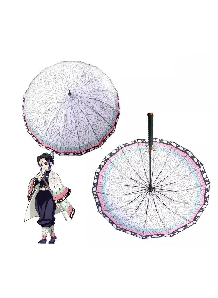Generic - Anime Demon Slayer Shinobu Kocho Katana Umbrella (Rain And UV Protection) - Image 1