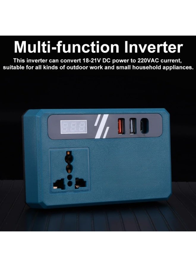 بي تي محول طاقة محمول ذكي | محول تيار مستمر عالي التوافق (21 فولت - 180 فولت) إلى تيار متردد 220 فولت | شحن سريع فوري وحماية من الصدمات - Image 5