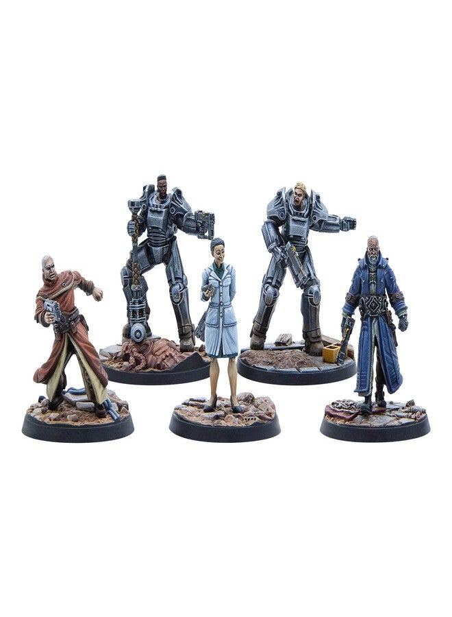 Modiphius Entertainment Ltd Fallout Wasteland Warfare: Brotherhood of Steel-Citadel Command - 5 Miniatures, 32mm Unpainted Figures, Captial Wave - Image 3