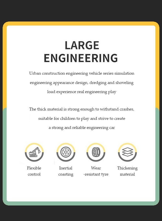 DUNISO Cement Mixer Toy Truck For Kids，simulation car toy, construction vehicle, friction power trolley, sturdy and durable，Suitable for children aged 3 to 7 years old - Image 2