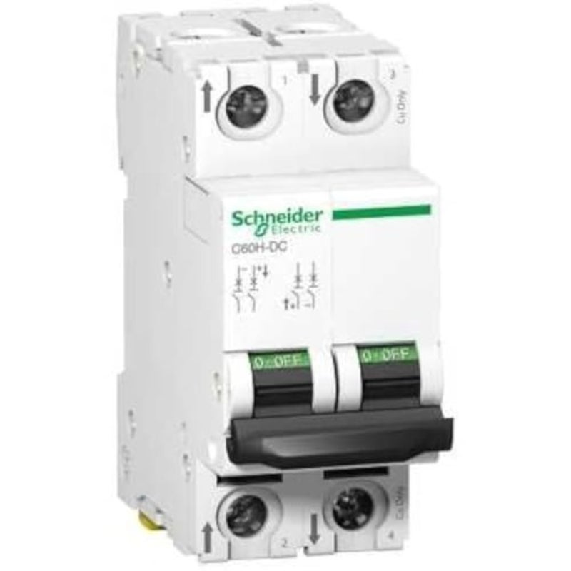 Schneider A9N61535 MCB Miniature Circuit Breaker C60H-DC 2P 32A, White - Image 4