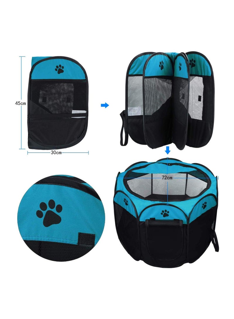 بلومنغ تايم روضة الحيوانات الأليفة المحمولة القابلة للطي، حقيبة حمل للجرو الصغير والأرنب - Image 2