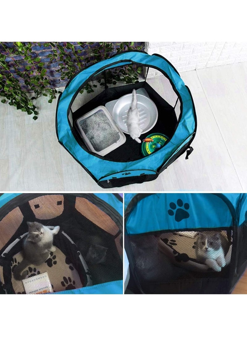 بلومنغ تايم روضة الحيوانات الأليفة المحمولة القابلة للطي، حقيبة حمل للجرو الصغير والأرنب - Image 5