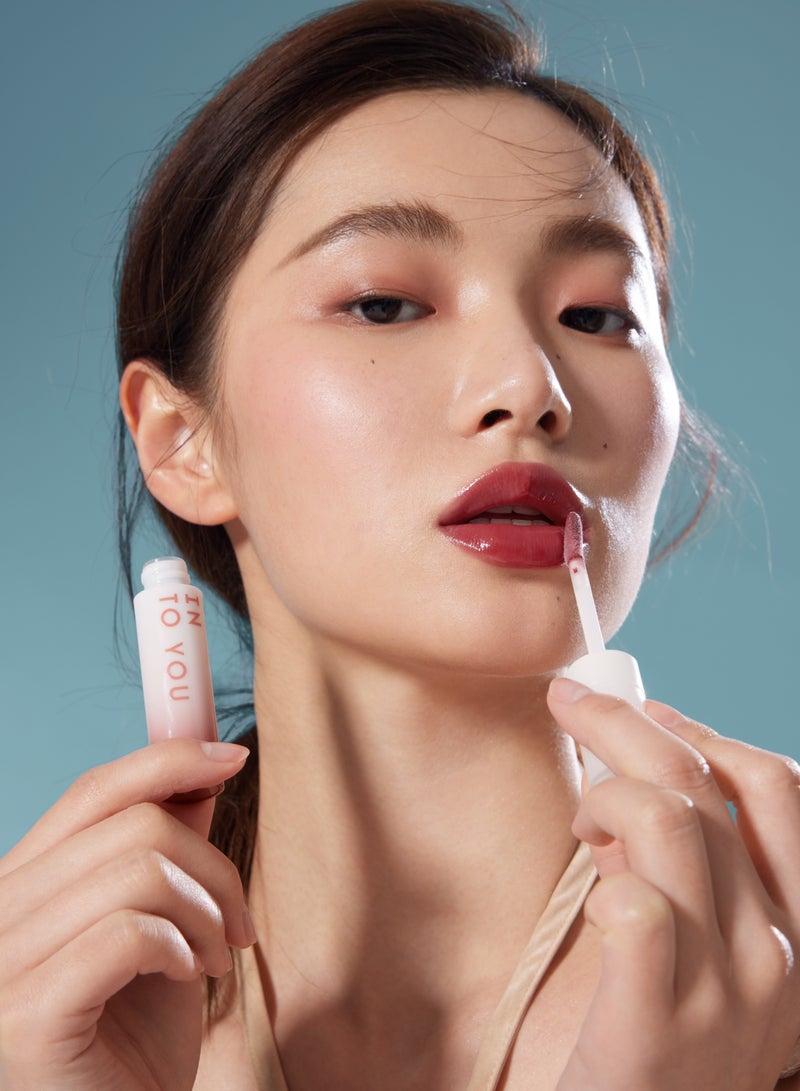 INTO YOU CC07 Soft Domain Red Lip Gloss - Hydrating & Luminous Lip Color for Everyday Elegance - Image 4