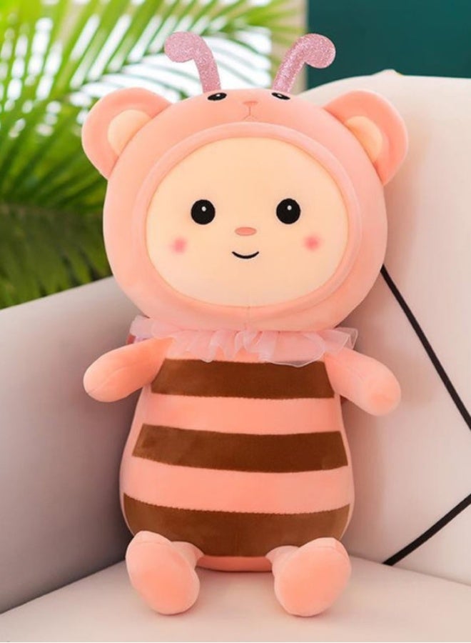 Cuddles Adorable Marshmallow Honey Bee Plush Stuffed Animal Toy 20cm-Pink - Image 1