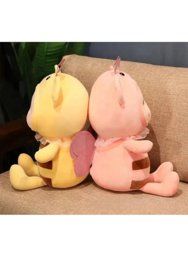 Cuddles Adorable Marshmallow Honey Bee Plush Stuffed Animal Toy 20cm-Pink - Image 3