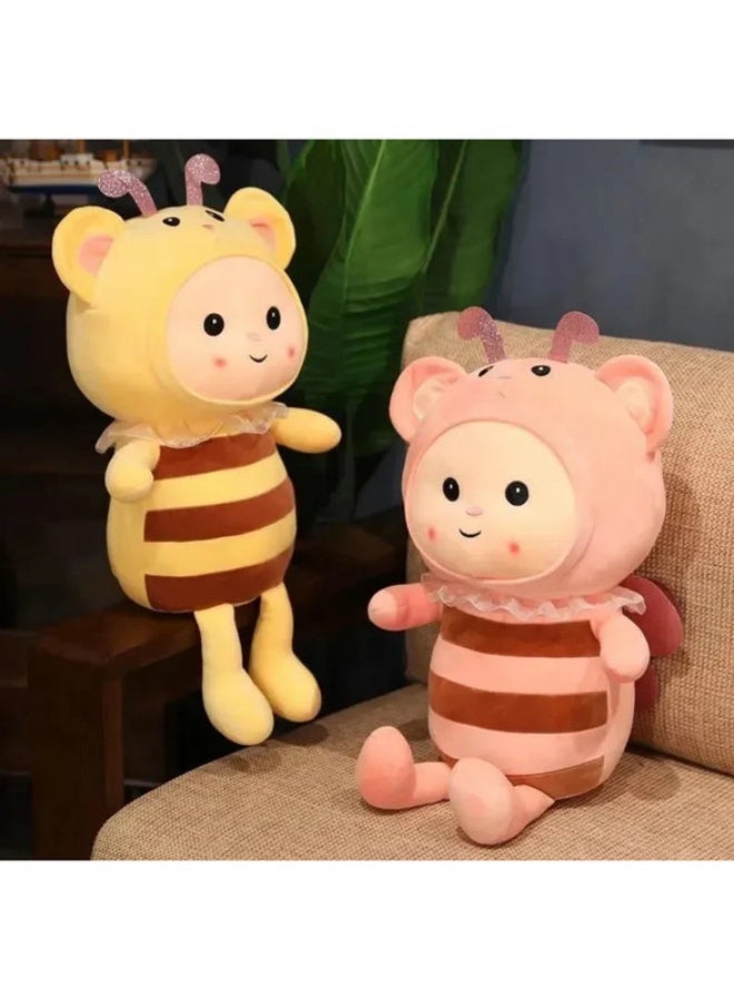 Cuddles Adorable Marshmallow Honey Bee Plush Stuffed Animal Toy 20cm-Pink - Image 2