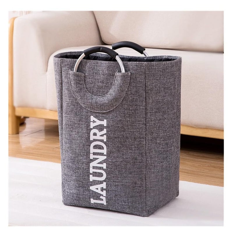 PUSHKH Foldable Laundry Basket with Handles for Washing Dirty Clothes Laundry Hamper 55L Capacity Multicolor - Image 3