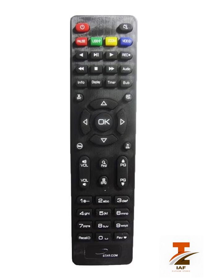 IAF Remote Control For com Hd Receiver Black