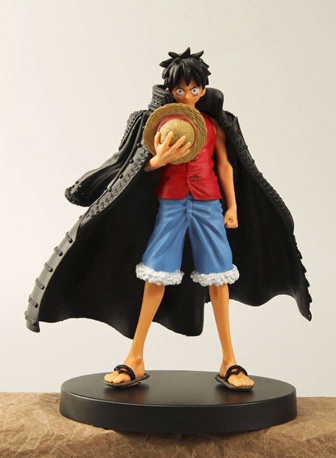 Anime One Piece Luffy Figure, Black Cape Luffy Action Figure, Straw Hat Luffy Collectible Model Statue Figure Toy, High Quality Cartoon Figure Toy 18cm  - Image 5