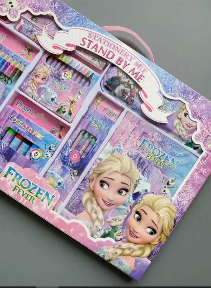 Stationary Kit Pencil Pen Book Eraser Sharpener Stationary Kit Set for Girls Birthday Gifts for Kids Pink - Image 3