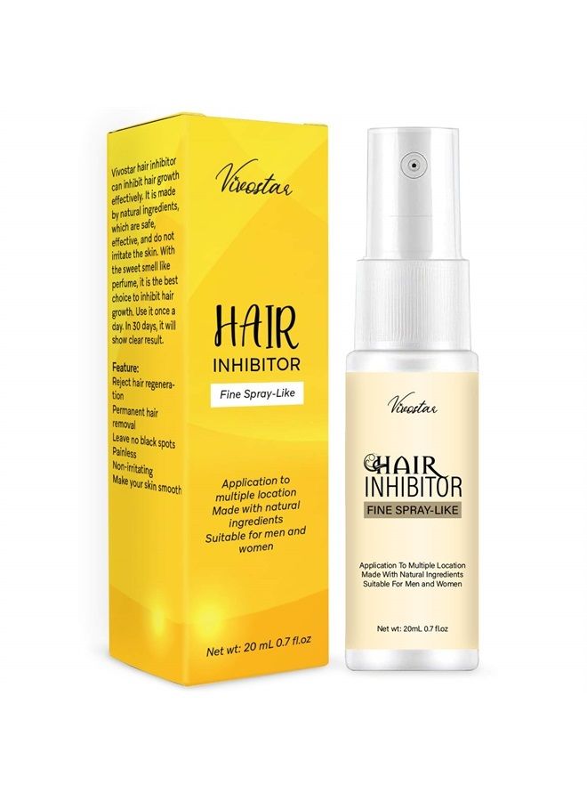 Hair Inhibitor, Painless Hair Regrowth Inhibitor Spray, Apply after Hair Removal, Non-Irritating Hair Inhibitor, for Face, Arm, Leg, Armpit, Make Your Skin Smooth