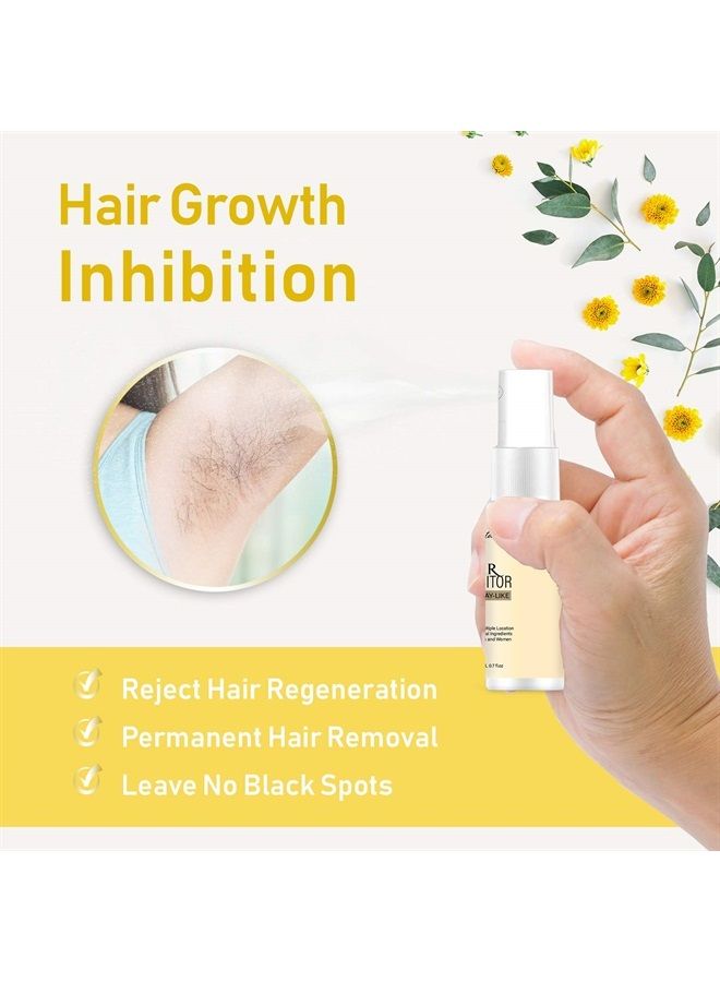 Hair Inhibitor, Painless Hair Regrowth Inhibitor Spray, Apply after Hair Removal, Non-Irritating Hair Inhibitor, for Face, Arm, Leg, Armpit, Make Your Skin Smooth