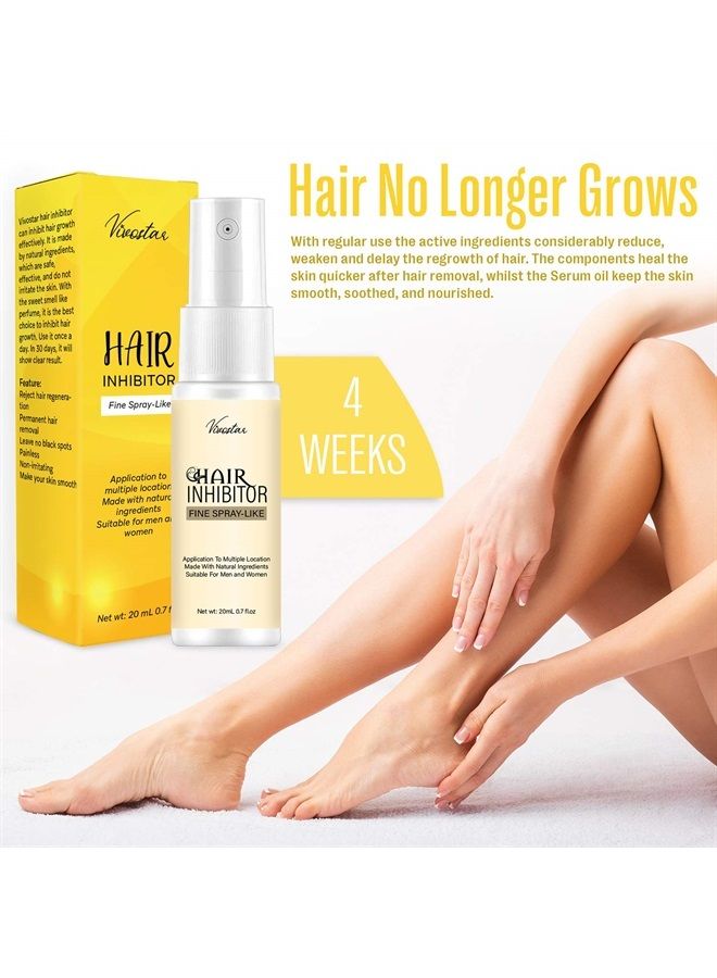 Hair Inhibitor, Painless Hair Regrowth Inhibitor Spray, Apply after Hair Removal, Non-Irritating Hair Inhibitor, for Face, Arm, Leg, Armpit, Make Your Skin Smooth