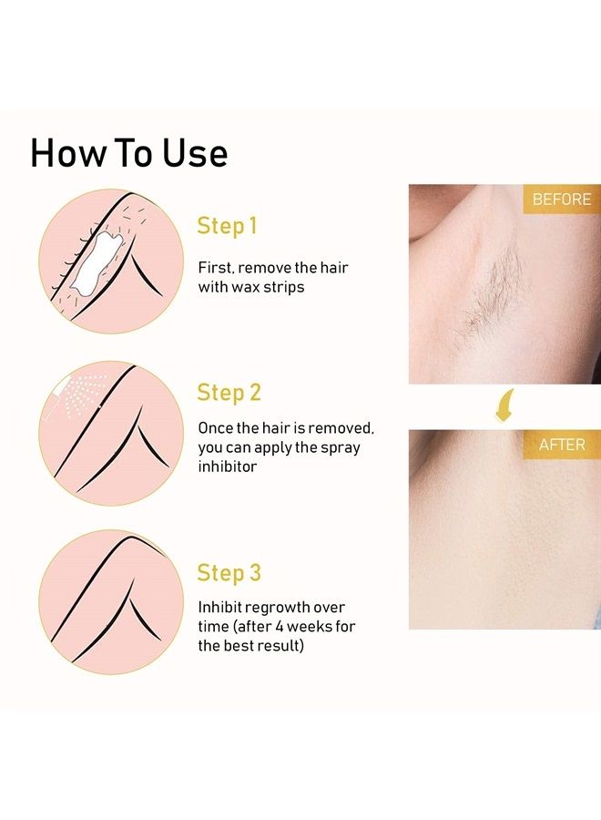 Hair Inhibitor, Painless Hair Regrowth Inhibitor Spray, Apply after Hair Removal, Non-Irritating Hair Inhibitor, for Face, Arm, Leg, Armpit, Make Your Skin Smooth