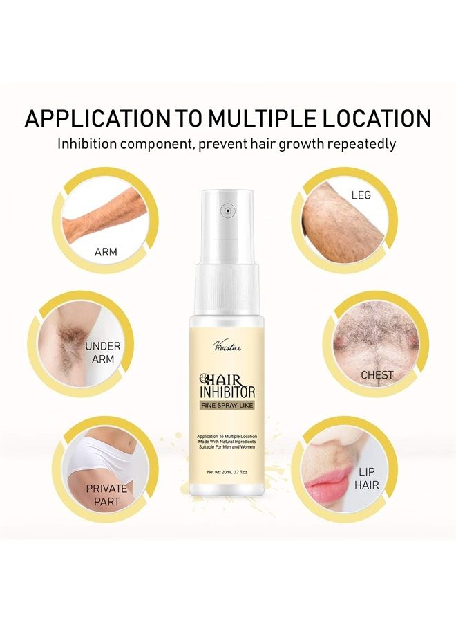 Hair Inhibitor, Painless Hair Regrowth Inhibitor Spray, Apply after Hair Removal, Non-Irritating Hair Inhibitor, for Face, Arm, Leg, Armpit, Make Your Skin Smooth