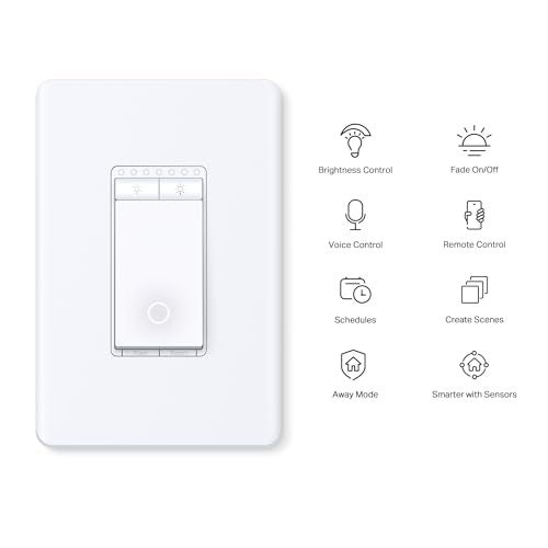 tapo مفتاح ت dimmer الذكي TP-Link Tapo، قطب واحد، يتطلب سلك محايد، مفتاح ضوء Wi-Fi 2.4GHz متوافق مع Alexa و Google Home، معتمد من UL، لا يتطلب محور، أبيض، Tapo S500D (4-pack) - Image 2