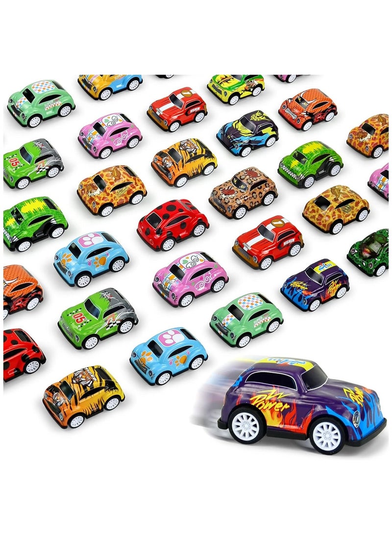 Metal Pull Back Cars Friction Power Alloy Racing Cars for Toddler 18pcs - Image 1