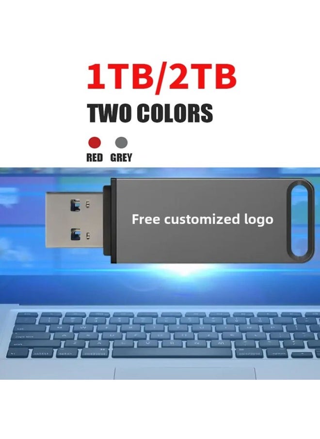 U Disk 16tb 2tb Expansion U Disk 8TB Portable Mobile U Disk USB2.0 3.0 Free Logo-Color:Red-Capacity:Customized Expansion (1TB-16TB) Free Laser Logo Real-time Quotation  - Image 3