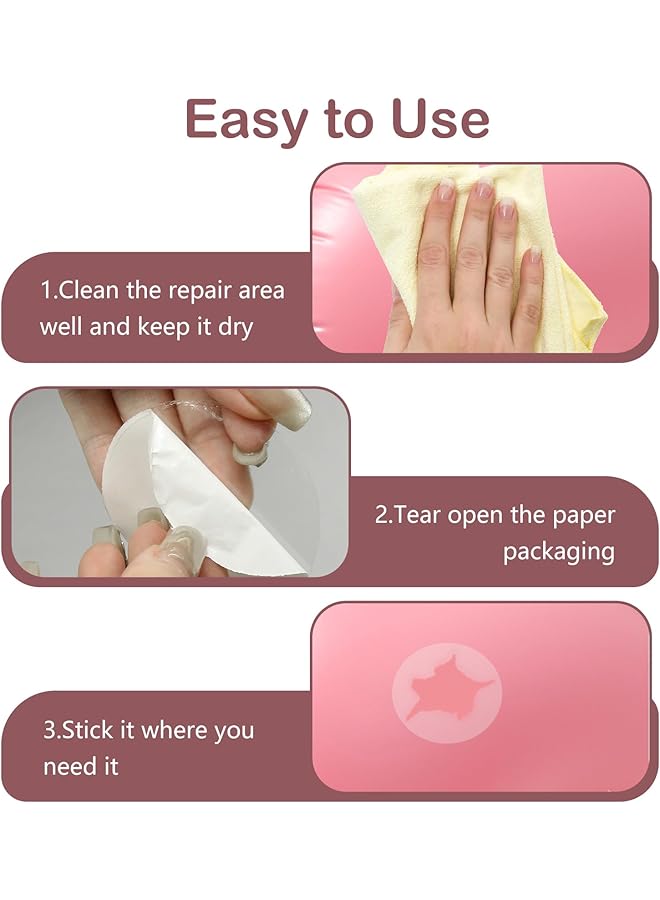 Oasisgalore 10Pc Waterproof Inflatable Patch Kit Self Adhesive Air Mattress Repair Kit For Inflatable For Mattresses Boats Raincoats Umbrellas Swimming Rings  - Image 3